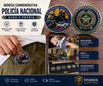 Moneda Conmemorativa Policía Nacional - detalle y estilo de vida