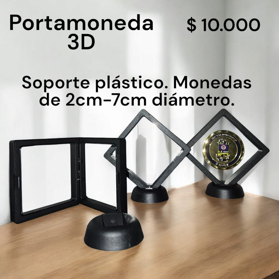 Portamoneda Negro 3D