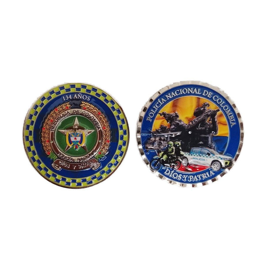 Moneda Policía Nacional de Colombia - 134 Años